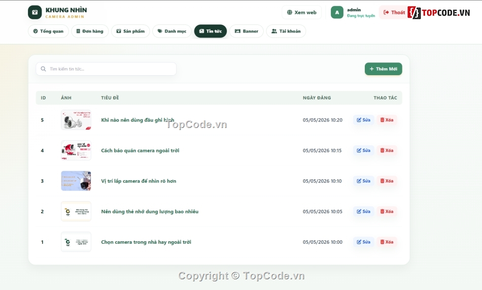 giao diện web,camera,web đẹp